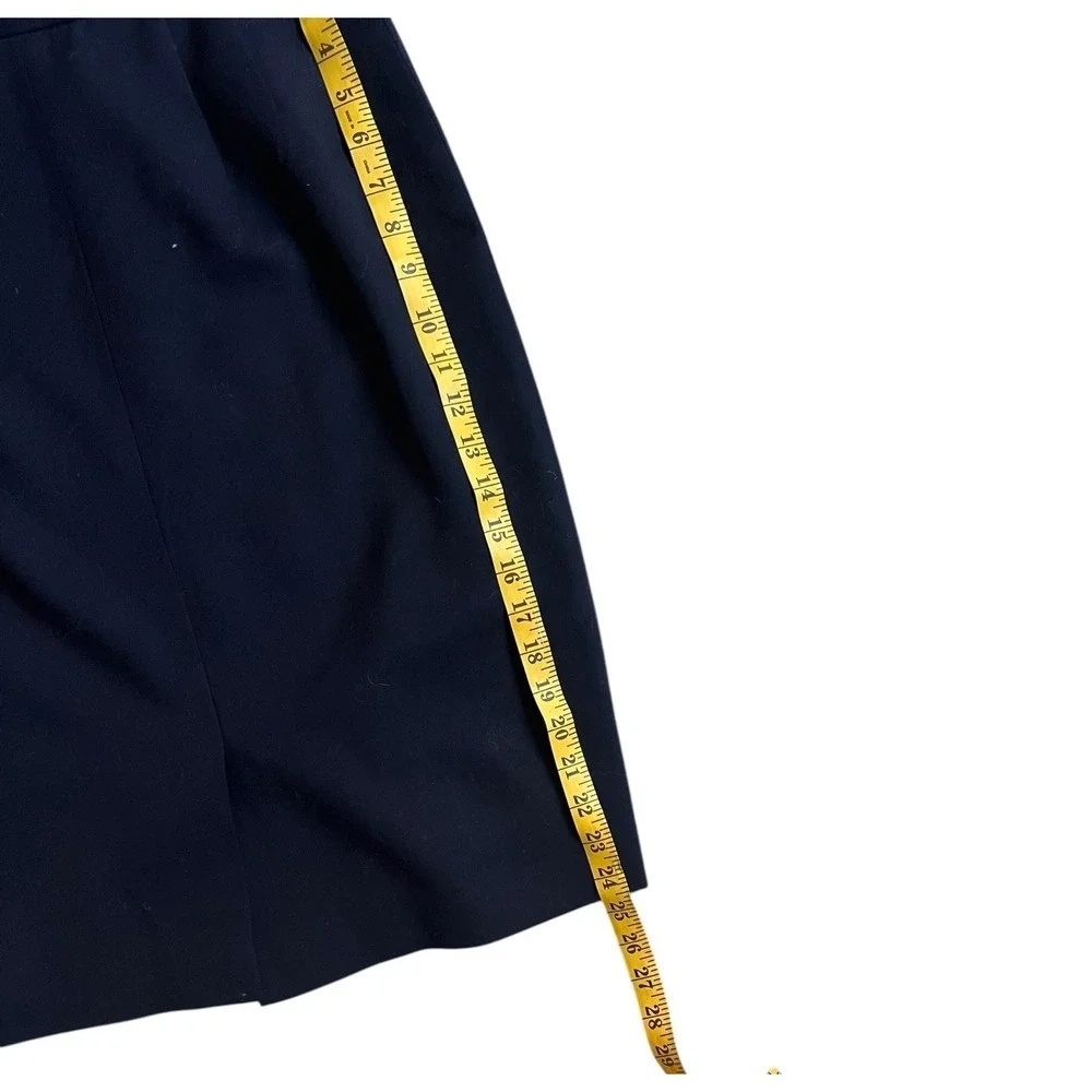 Brooks Brothers Black Wool Pencil  Sz 10 | Office Career Minimalist Corpcore